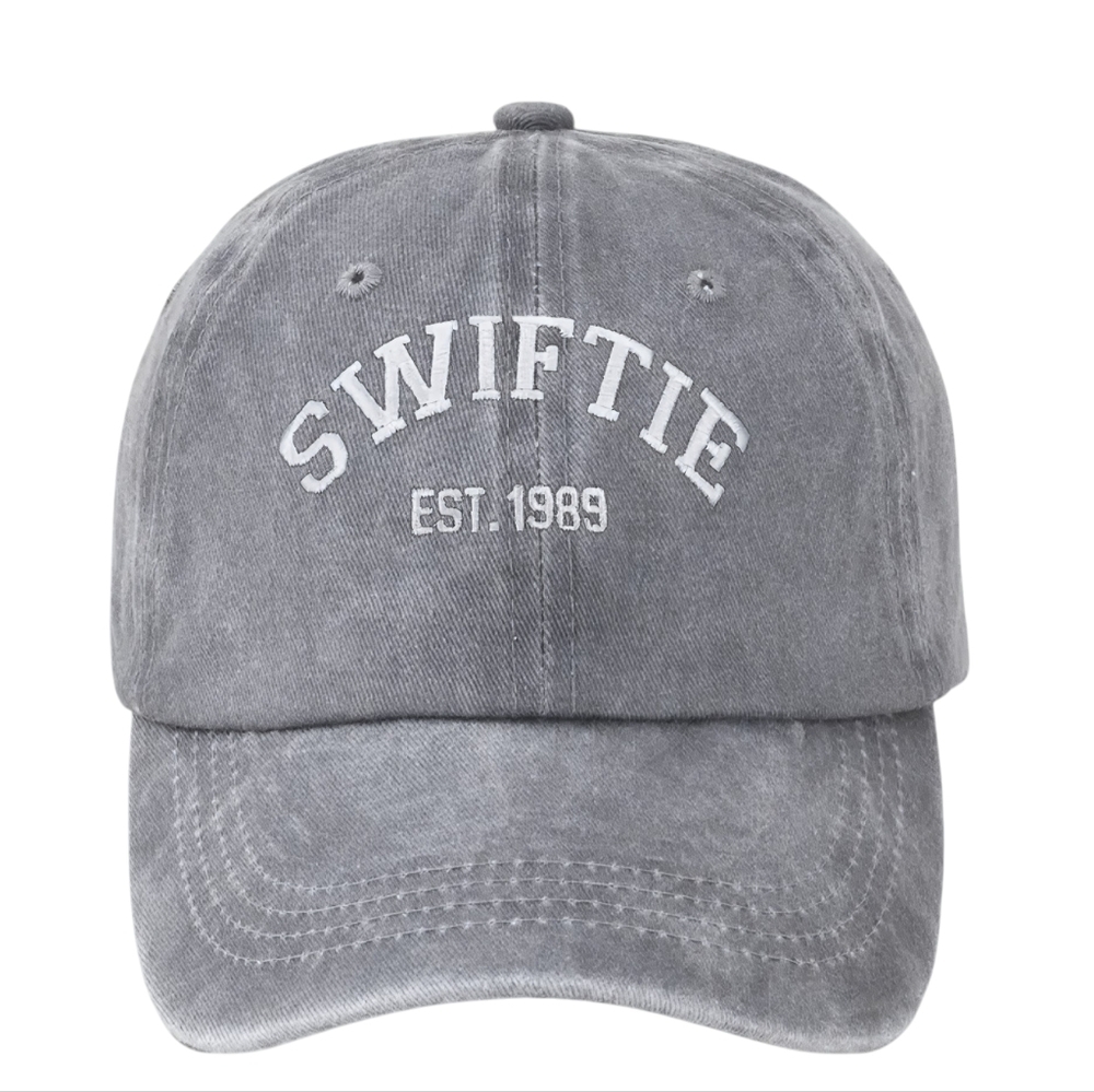 NWT EMBROIDERED Grey BASEBALL CAP